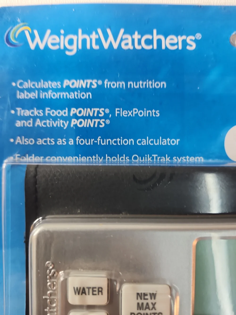 Weight Watchers Silver Calculator with Red and White Buttons
